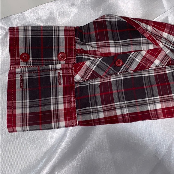 American Rag Mens Button Down Plaid Long Sleeve Shirt Size Medium - Picture 5 of 8